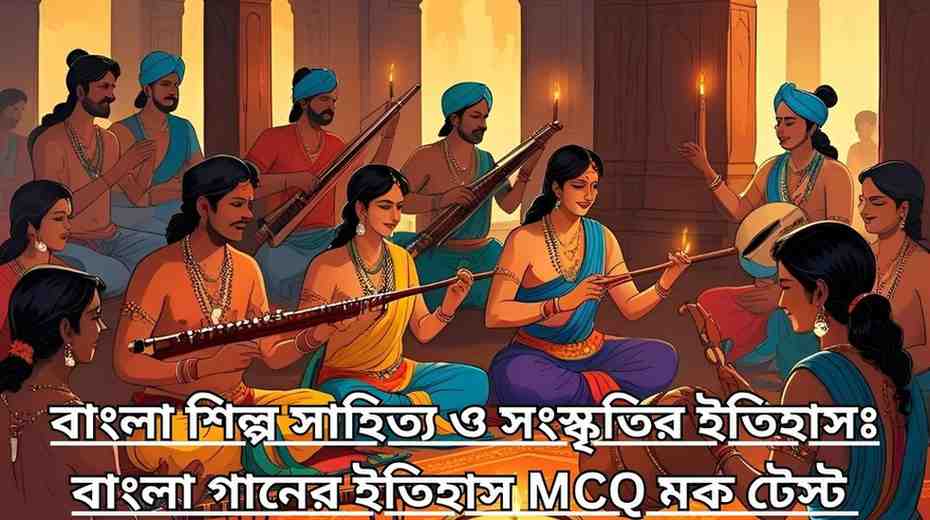 বাংলা গানের ইতিহাস MCQ মক টেস্ট
Bangla Ganer Itihas MCQ Mock Test
WBCHSE Class 12 Bengali MCQ Mock Test
উচ্চমাধ্যমিক বাংলা MCQ প্রশ্ন উত্তর তৃতীয় সেমিস্টার
WB HS Bengali MCQ Class 12 Bengali MCQ for 3rd Semester