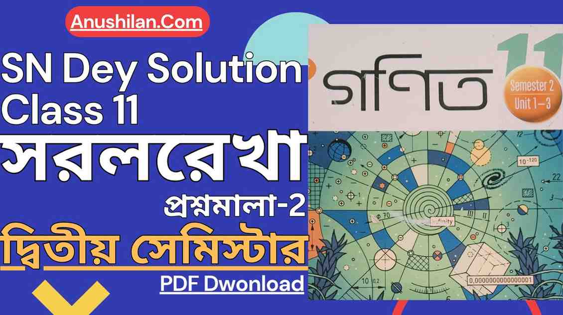 SN Dey Solution Class 11 Straight Line Exercise-2 