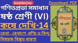 Koshe Dekhi 14 Class 6 রেখা , রেখাংশ , রশ্নি বিষয়ক বিস্তৃত ধারণা কষে দেখি 14 ক্লাস 6